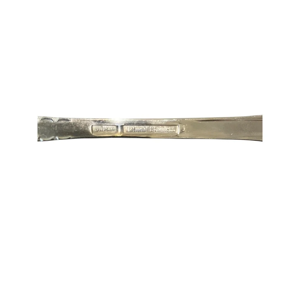 NATIONAL STAINLESS Japan flatware LOT 7 fork spoon knife Handle‎ Detail Floral